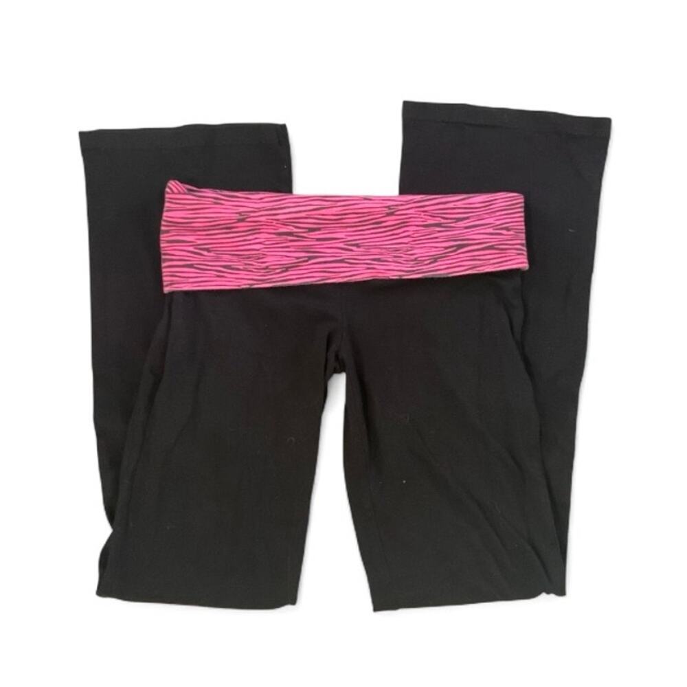 SO Y2K Black Flare Foldover Leggings